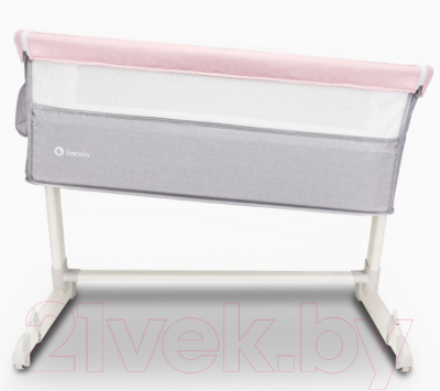 Детская кроватка Lionelo Theo (серый/розовый)