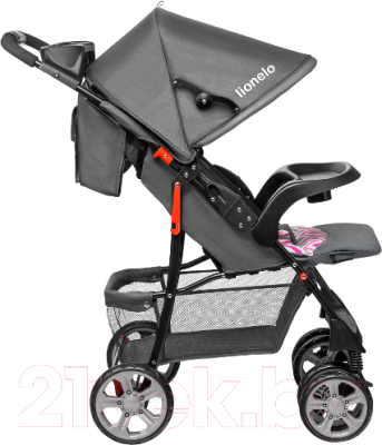 Детская прогулочная коляска Lionelo Emma Plus (серый/розовый)