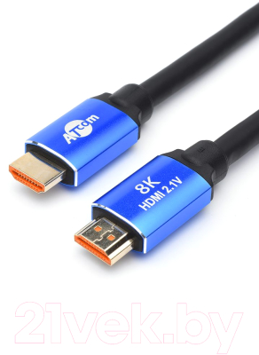 Кабель ATcom AT8887 HDMI High Speed VER 2.1 (3м, Metal Gold)