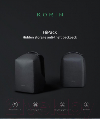 Рюкзак Kingsons Korin Hipack / K11-C (черный)