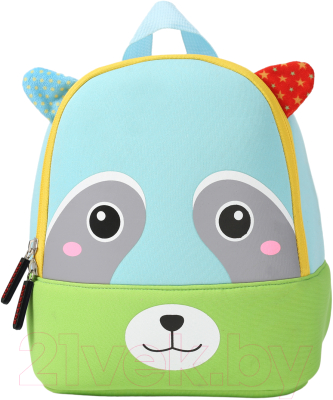 Детский рюкзак Sun Eight Енот / SE-sp035-03 (голубой/зеленый)