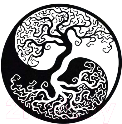 Декор настенный Arthata Дерево Инь-Янь 40x40-B / 044-1 (черный)