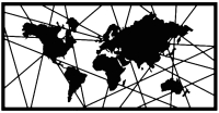 Декор настенный Arthata Карта мира 25x50-B / 001-1 (черный) - 