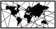 Декор настенный Arthata Карта мира 80x40-B / 001-1 (черный) - 