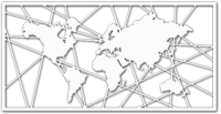 Декор настенный Arthata Карта мира 25x50-V / 001-1 (белый) - 