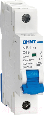 Выключатель автоматический Chint NB1-63 1P 16A 6кА B (DB) / 179602