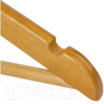 Набор деревянных вешалок-плечиков Brabix Стандарт р.36-40 / 601160 (5шт, сосна)