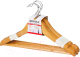Набор деревянных вешалок-плечиков Brabix Стандарт р.36-40 / 601160 (5шт, сосна) - 