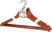 Набор деревянных вешалок-плечиков Brabix Стандарт р.48-50 / 601161 (5шт, вишня) - 
