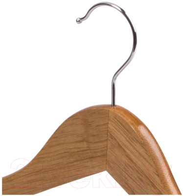Набор деревянных вешалок-плечиков Brabix Стандарт р.48-50 / 601170 (3шт, сосна)