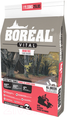 

Корм для собак Boreal, Vital с красным мясом