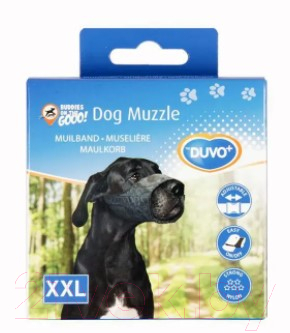 Намордник для собак Duvo Plus Dog Muzzle / 4705137/DV (XXL, черный)