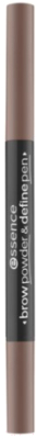 

Карандаш для бровей Essence, Русый (серый/тауп), 2в1 Brow Powder & Define Pen тон 01