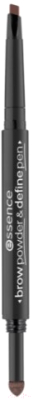 

Карандаш для бровей Essence, Брюнет/шатен (коричневый), 2в1 Brow Powder & Define Pen тон 02