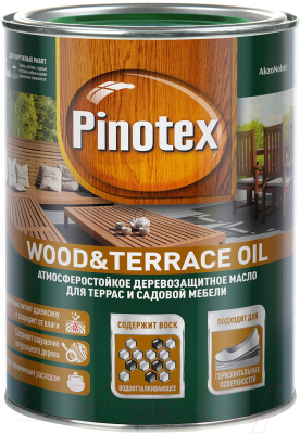 Масло для древесины Pinotex Terrace & Wood Oil (1л, тик)