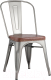 Стул Stool Group Tolix Soft / LF818C Grey 7083/PU7002 (серебристый) - 
