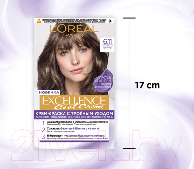 Крем-краска для волос L'Oreal Paris Color Excellence Cool Creme 6.11 (ультрапепельный темно-русый)