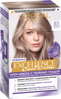 Крем-краска для волос L'Oreal Paris Color Excellence Cool Creme 8.11 (ультрапепельный светло-русый) - 