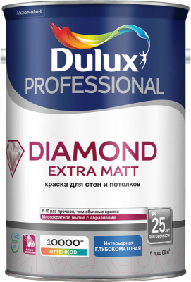 

Краска Dulux, Белый, Trade Diamond Extra Matt