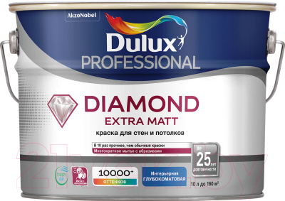 

Краска Dulux, Белый, Trade Diamond Extra Matt
