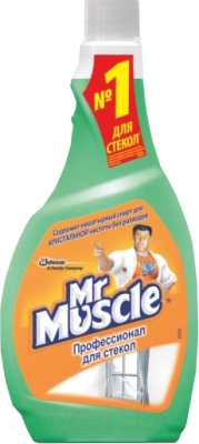 

Средство для мытья окон Mr. Muscle, Сменная бутылка. Профессионал Утренняя роса