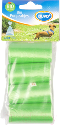 Пакеты для выгула собак Duvo Plus Био 311336/DV (4x20шт, зеленый)