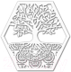 Декор настенный Arthata Древо Мандала 40x40-V / 046-1 (белый) - 