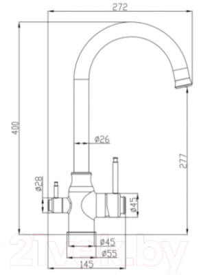 Смеситель ZORG Steel Hammer SH 763 PVD (графит)