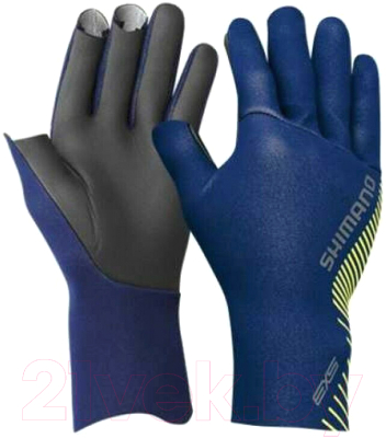 Перчатка для охоты и рыбалки Shimano GL-061S / 5YGL061S23 (JP-M, синий)
