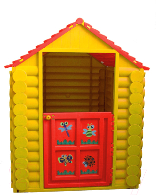 Домик для детской площадки PicnMix Лесной / 509 (желтый, красный)