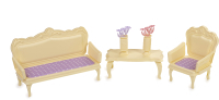 Комплект аксессуаров для кукольного домика Огонек Мебель для кукол Маленькая принцесса / С-1526 - 