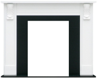 Портал для камина Смолком Lincoln STD-ASP (бьянко белый/черный) - 