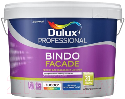 Краска Dulux Pro Bindo Facade BW (9л, белый глубокоматовый)