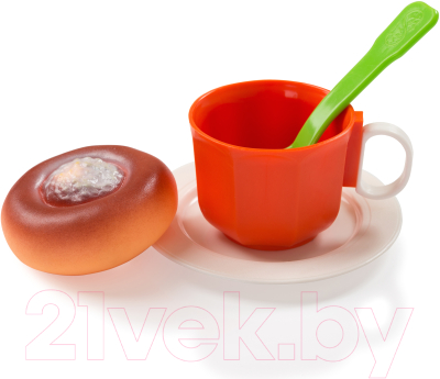 Набор игрушечной посуды Огонек Игрушечный чайный набор с ватрушкой / С-1382