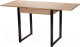Миниатюра изображения товара Обеденный стол Древпром Алан М102 (дуб эврика/опоры черный матовый)
