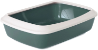 Туалет-лоток Savic Iriz 42 / 02630WMG (белый/зеленый) - 
