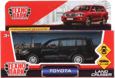 Автомобиль игрушечный Технопарк Toyota Land Cruiser / CRUISER-BK