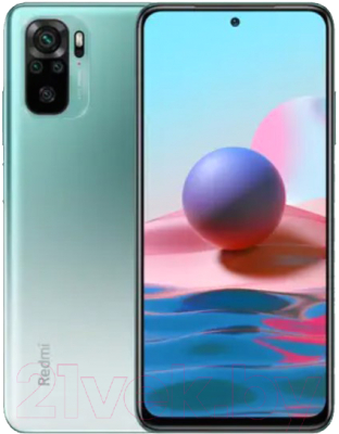 

Смартфон Xiaomi, Redmi Note 10 4GB/64GB (зеленое озеро)