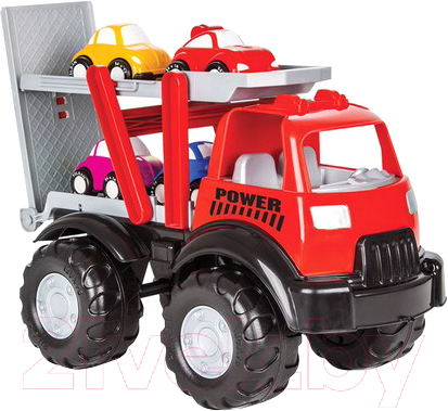 Автовоз игрушечный Pilsan Power Truck + 4 машинки / 06516