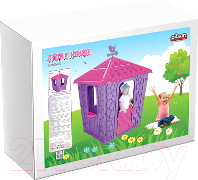 Детский игровой домик Pilsan Stone House Purple / 06437 (фиолетовый)