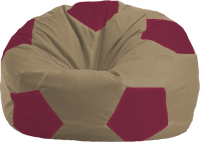 Бескаркасное кресло Flagman Мяч Стандарт М1.1-97 (бежевый/бордовый) - 