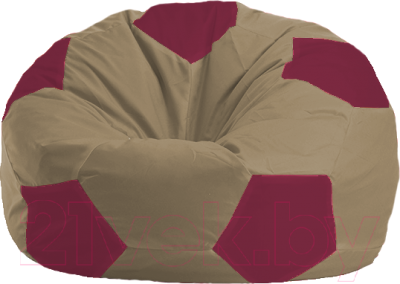 Бескаркасное кресло Flagman Мяч Стандарт М1.1-97 (бежевый/бордовый)