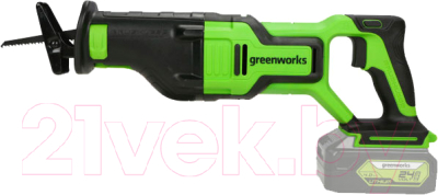 Сабельная пила Greenworks GD24RS бесщеточная 24V / 1200407 (без АКБ и ЗУ)