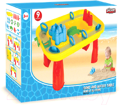 Развивающий игровой стол Pilsan Для игры с водой и песком / 06307