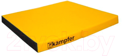 Гимнастический мат Kampfer №4 100x100x10см (черный/желтый)