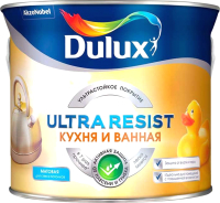 Краска Dulux Ultra Resist для кухни и ванной (5л, белый матовый) - 