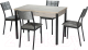 Миниатюра изображения товара Обеденная группа Древпром Денвер со стульями Дункан (наоми/графит-бенгал серый)
