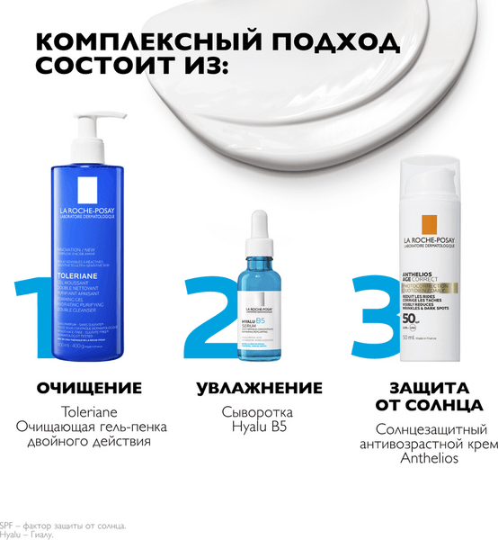 Крем солнцезащитный La Roche-Posay Anthelios антивозрастной SPF 50+/PPD19 (50мл)