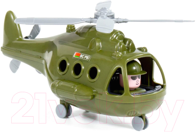Вертолет игрушечный Полесье Военный Альфа / 68736