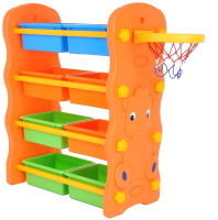 Стеллаж игровой Edu-Play С ящиками и баскетбольным кольцом / KU-1701 - 